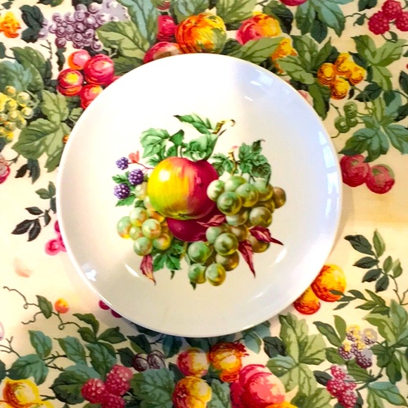Set of 2 Naaman fruit dessert plates, vintage - Picture 4 of 4
